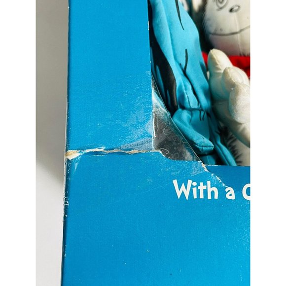 Dr Seuss The Cat in the Hat Cuddly Plush Doll & Collectible Book Box Set Vintage - Picture 9 of 11